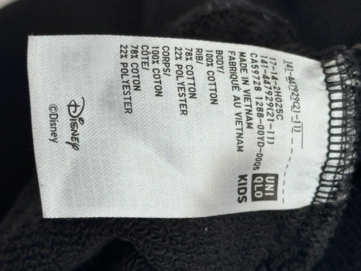 Uniqlo UT Mickey Mouse Black Sweatshirt Size 7-8