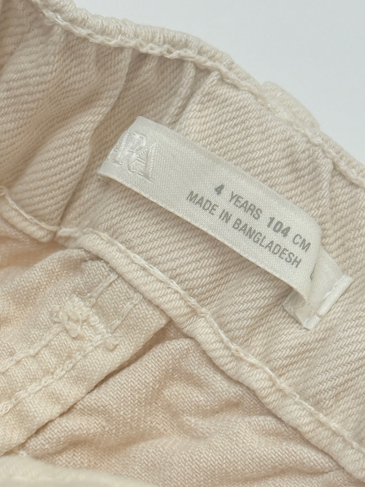 Zara Beige Elastic Waist Pants 4T