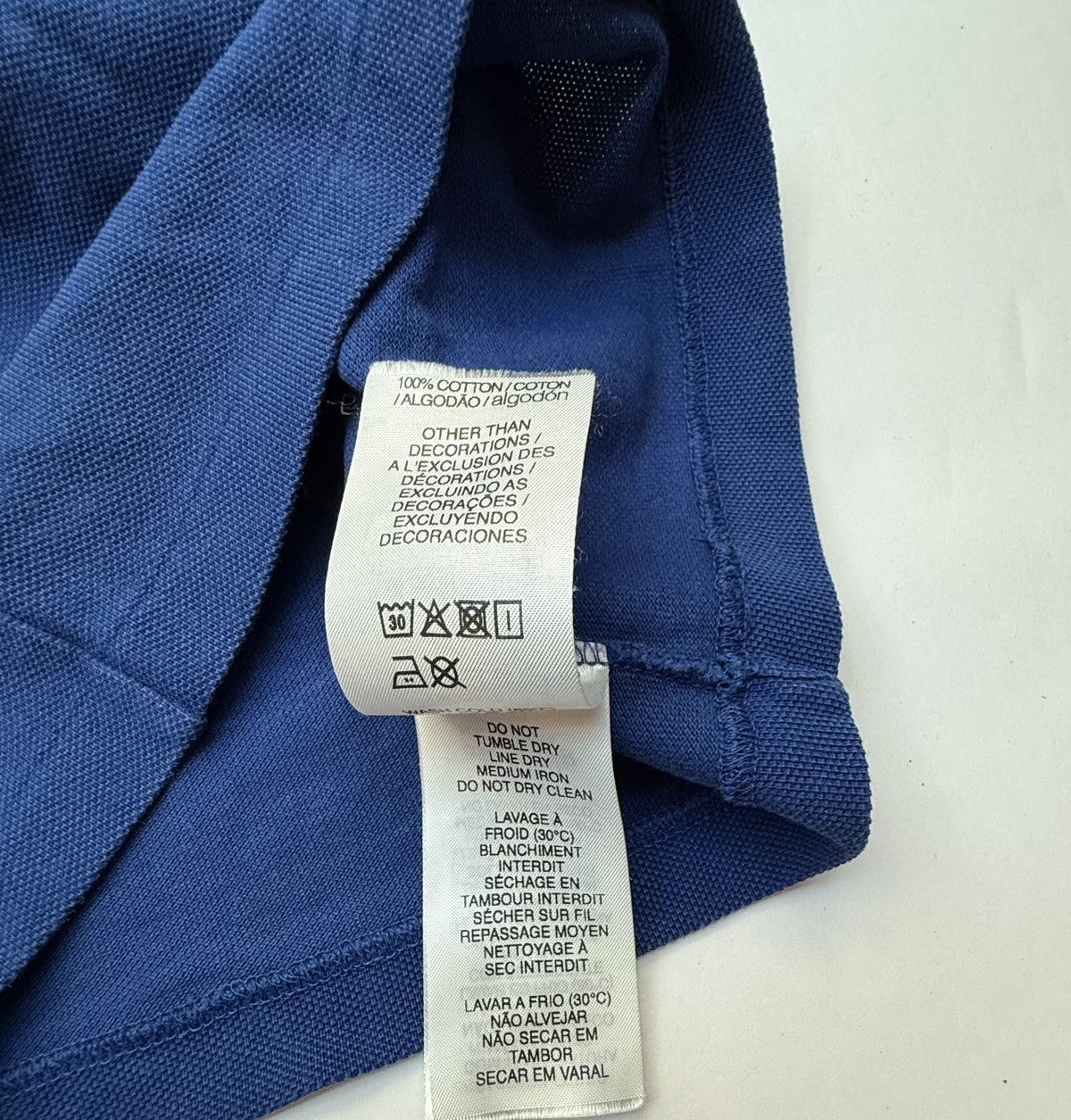 Lacoste Blue Polo Shirt Size 4