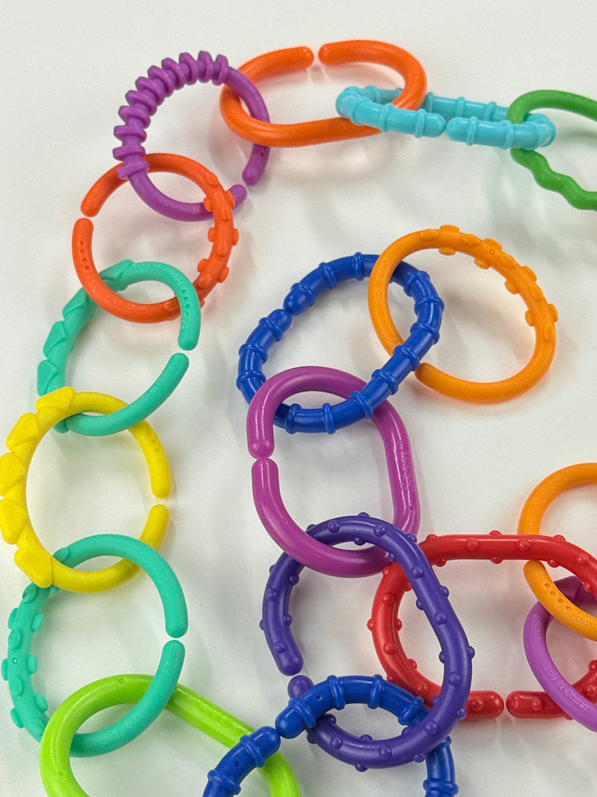 Sassy Textured Baby Link Rings Toy