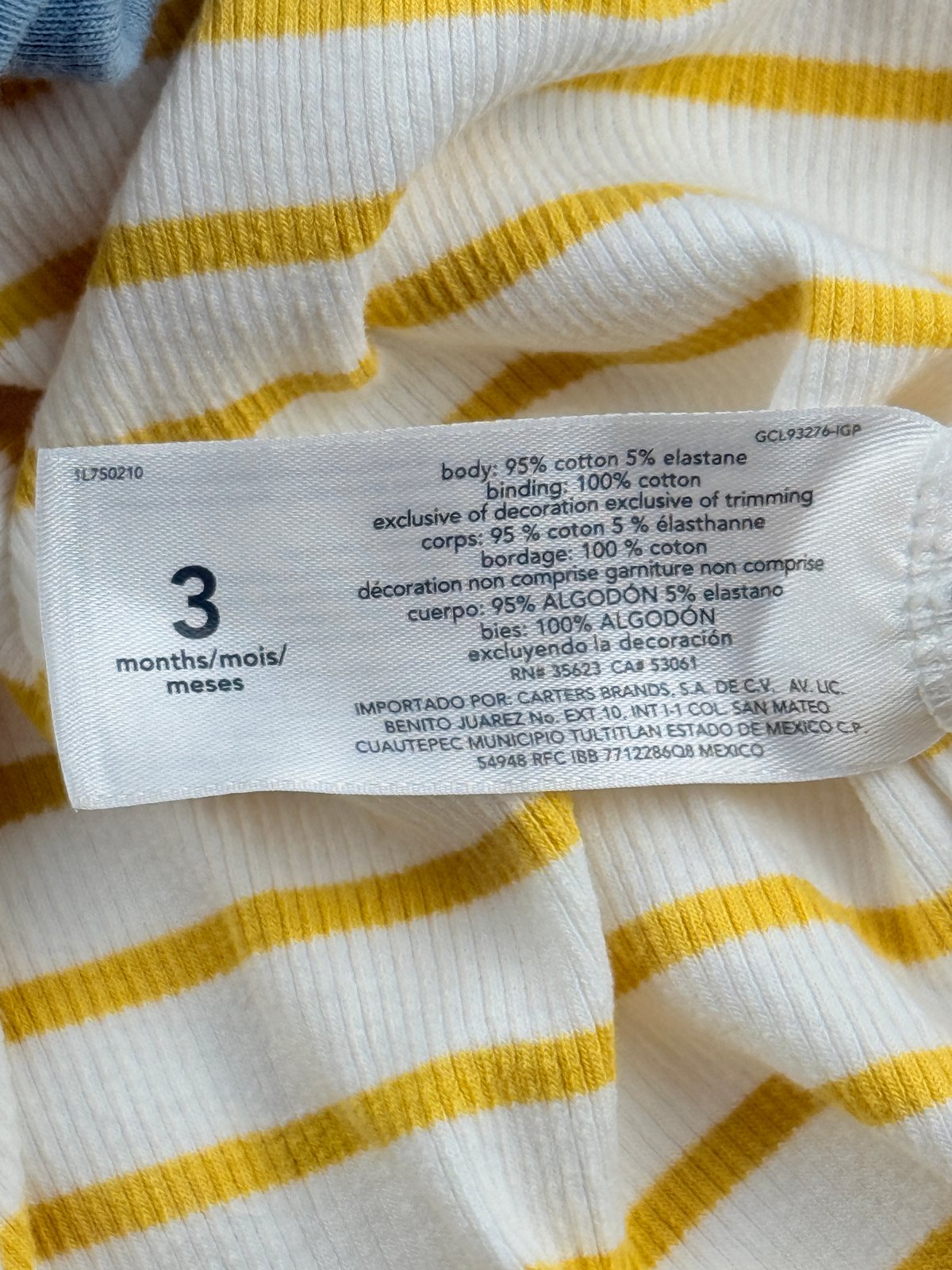 Carter's Koala Striped Sleeper 3M