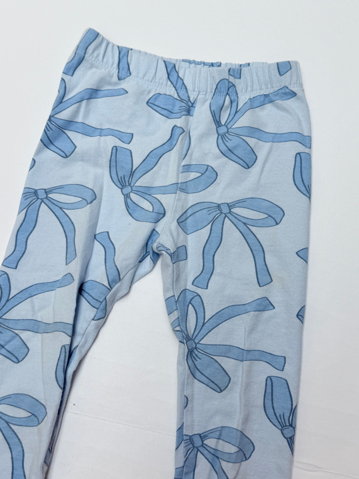 Blue Bow Print Leggings Kids