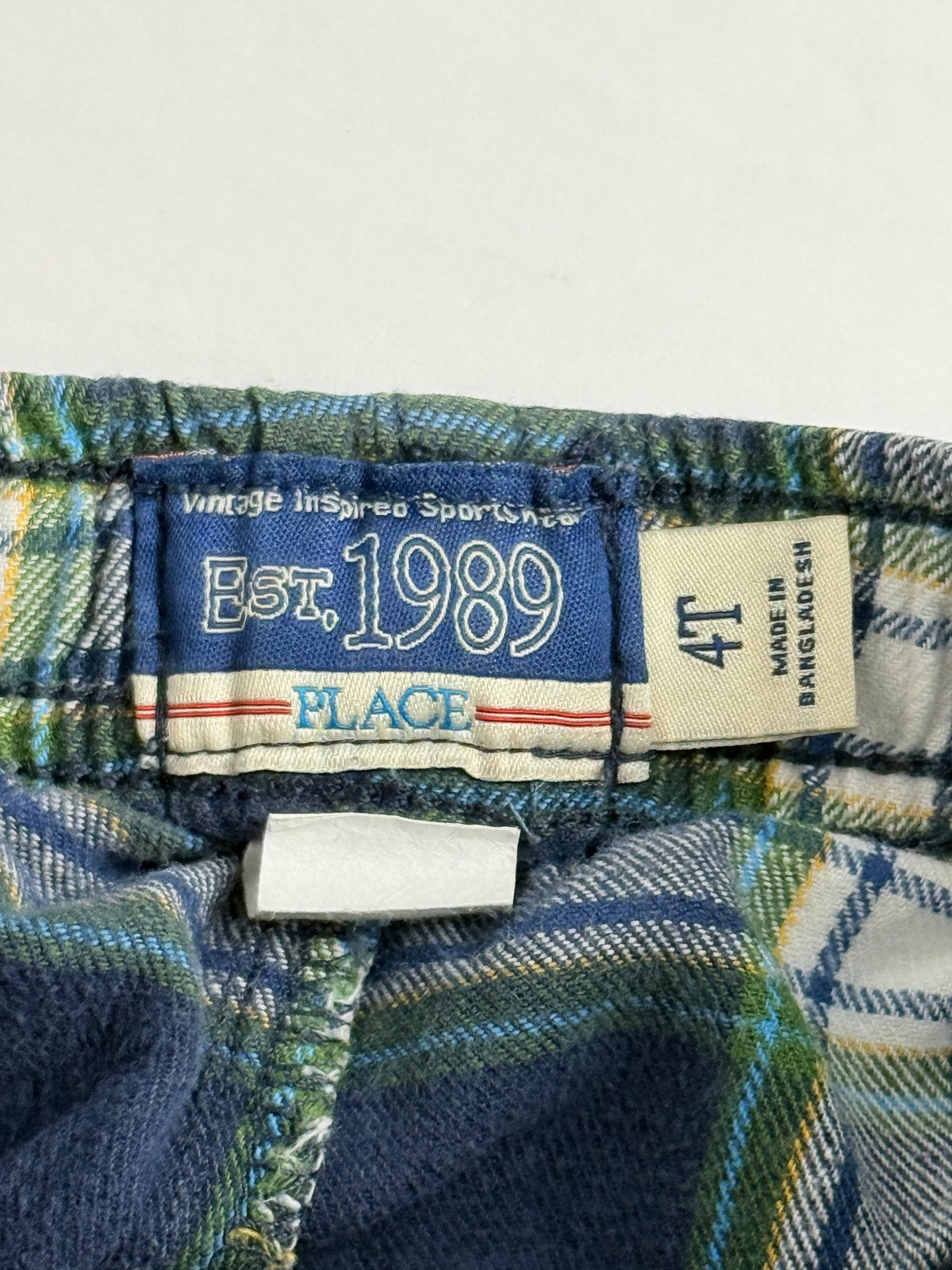 Place Est. 1989 Plaid Flannel Cargo Pants 4T