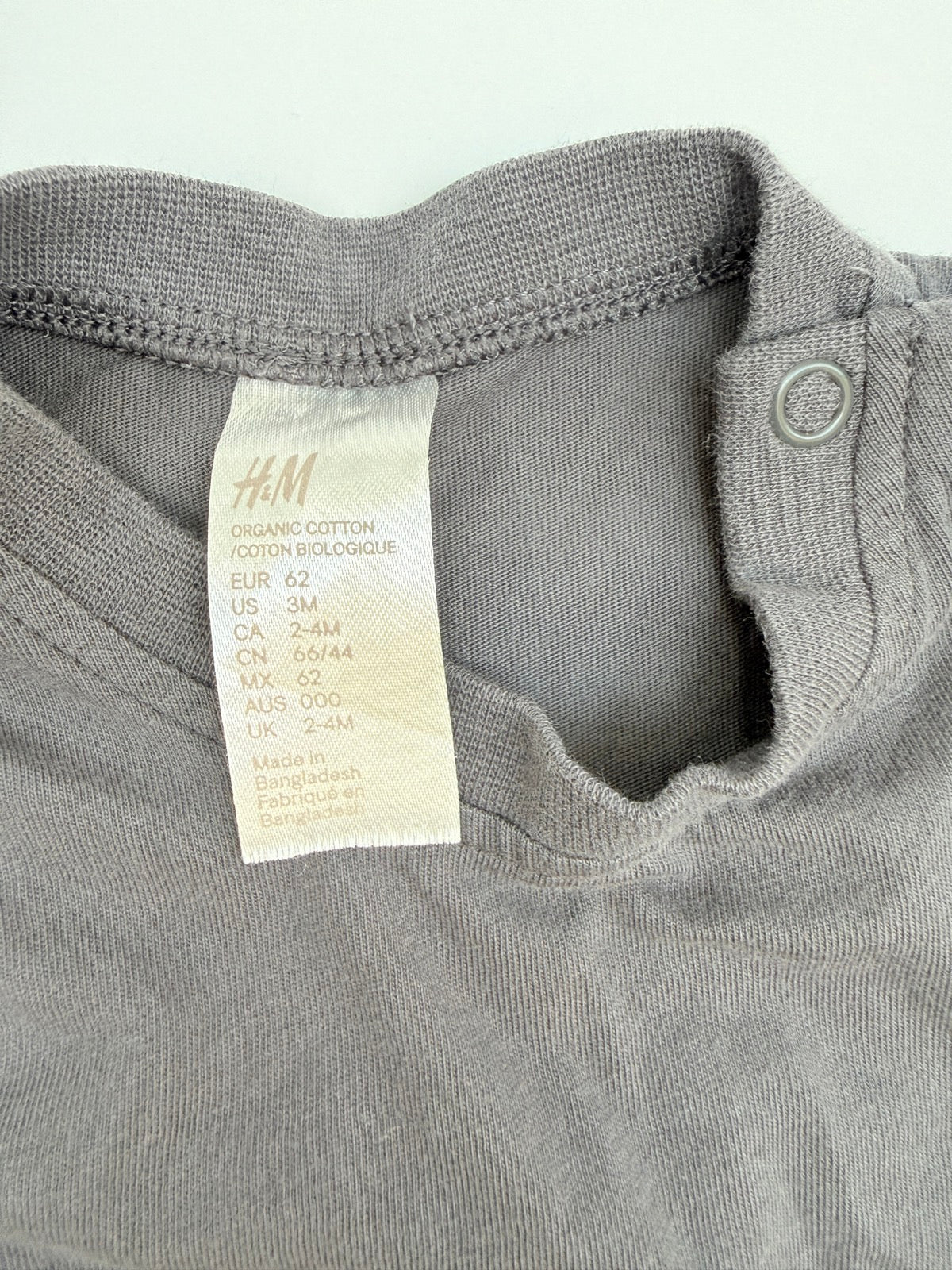 H&M Organic Cotton T-Shirt Size 3-6M