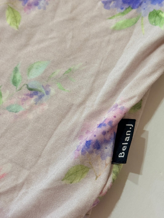 Belan.J Hydrangea Floral Bodysuit 0-3M