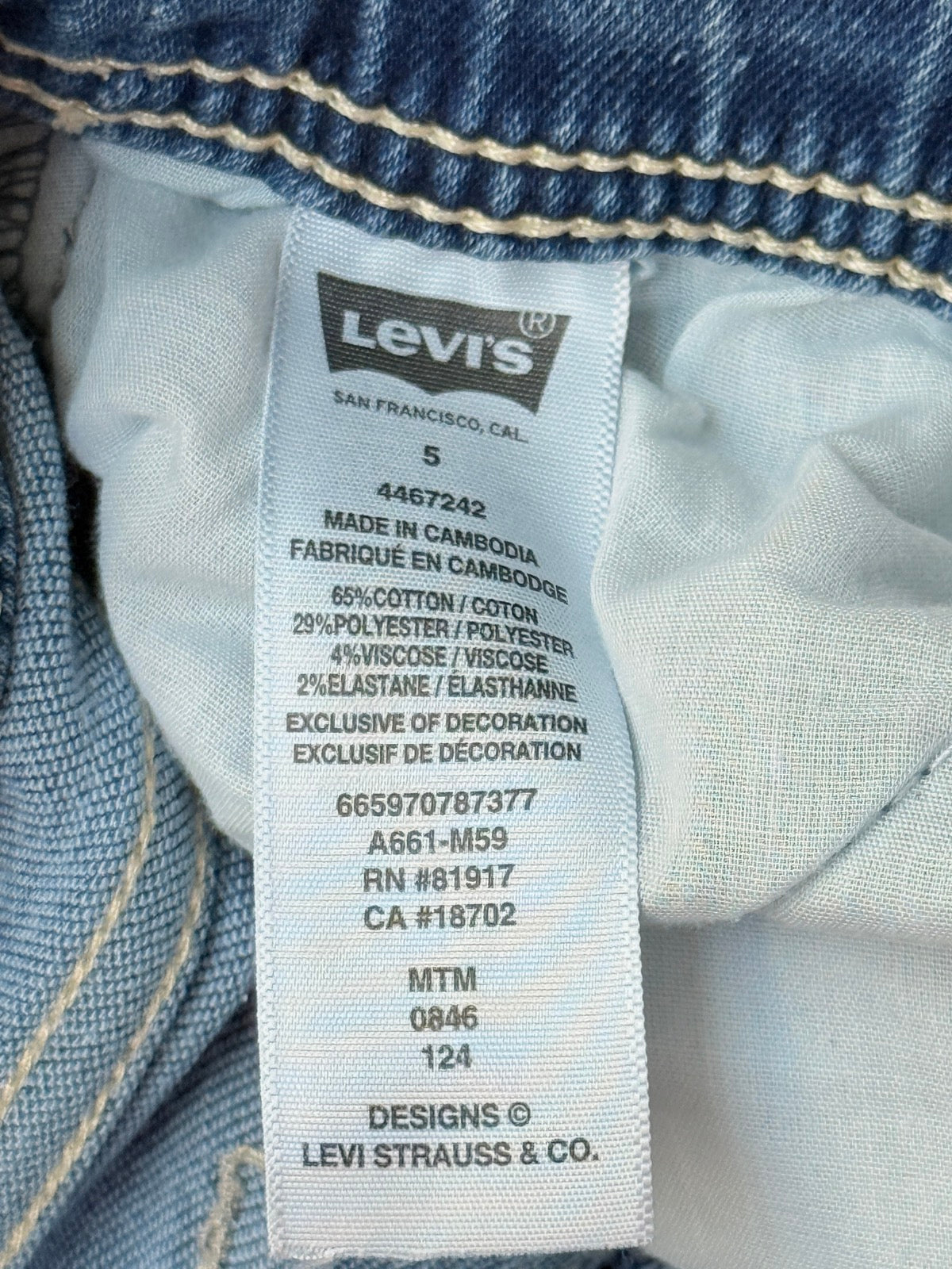Levi's Denim Jogger Jeans Size 5