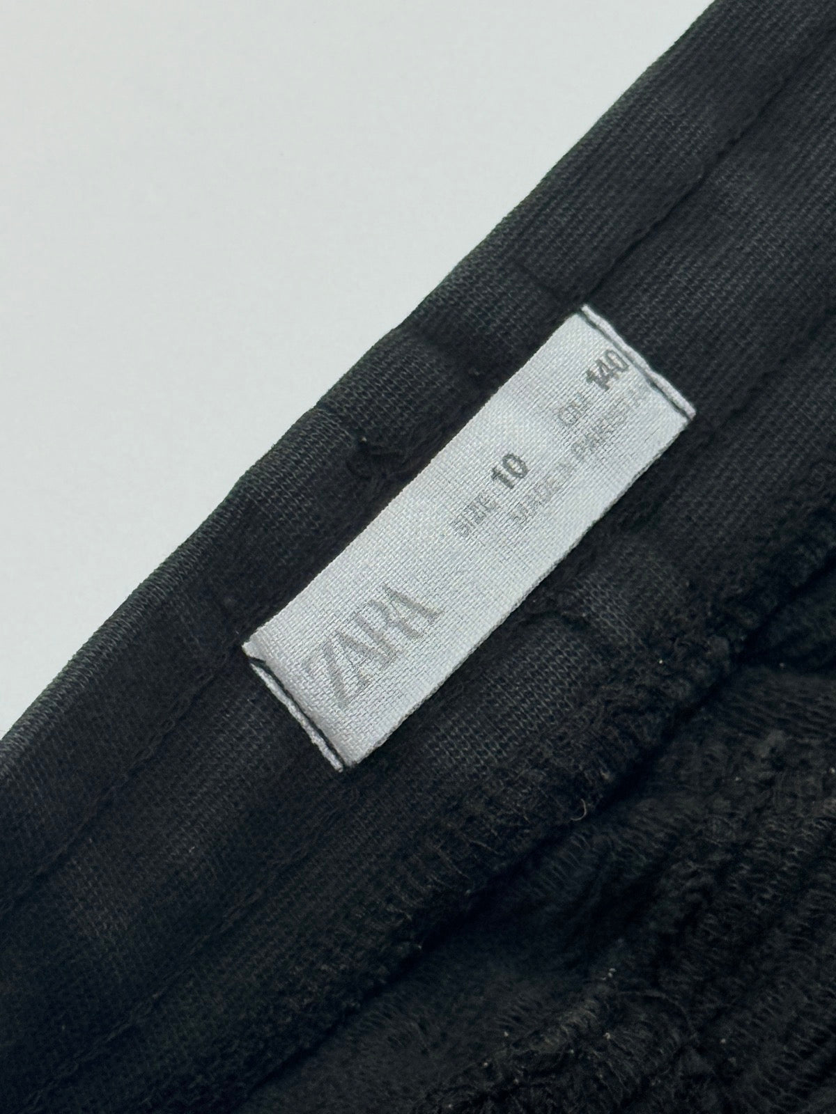 Zara Black Ribbed Jogger Pants Size 10