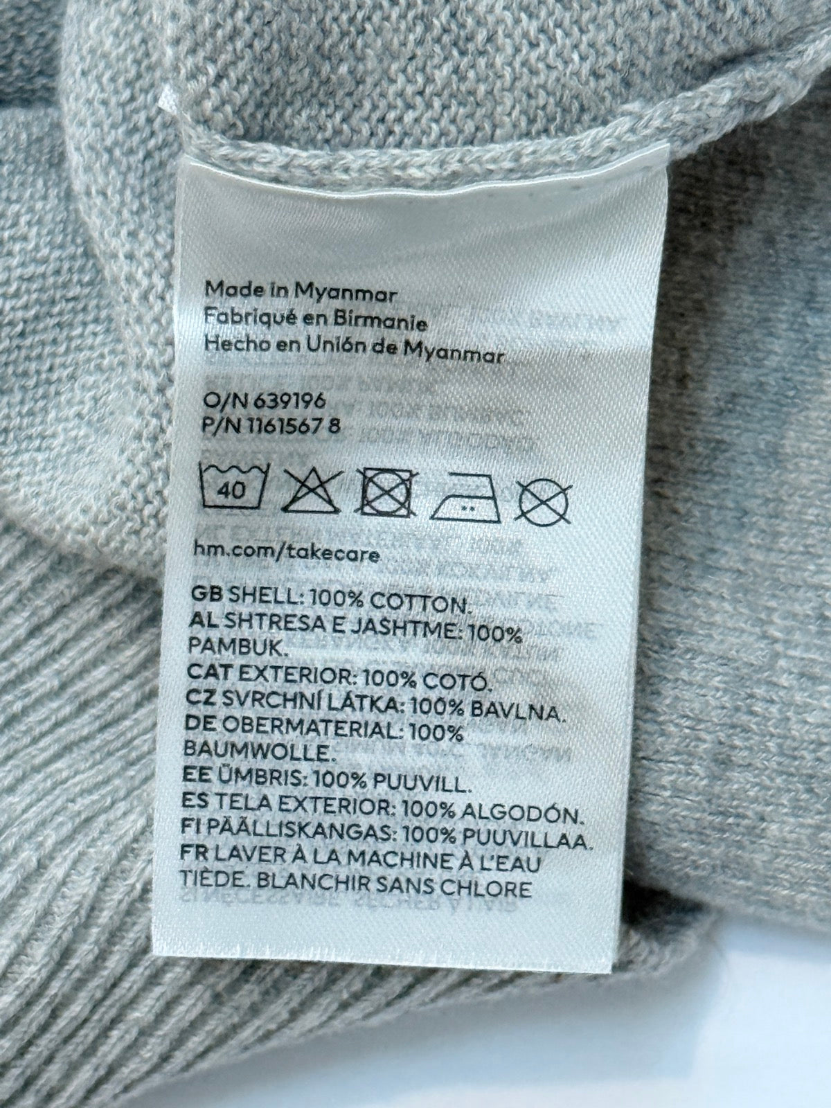 H&M Gray Crewneck Sweater Size 6-8Y
