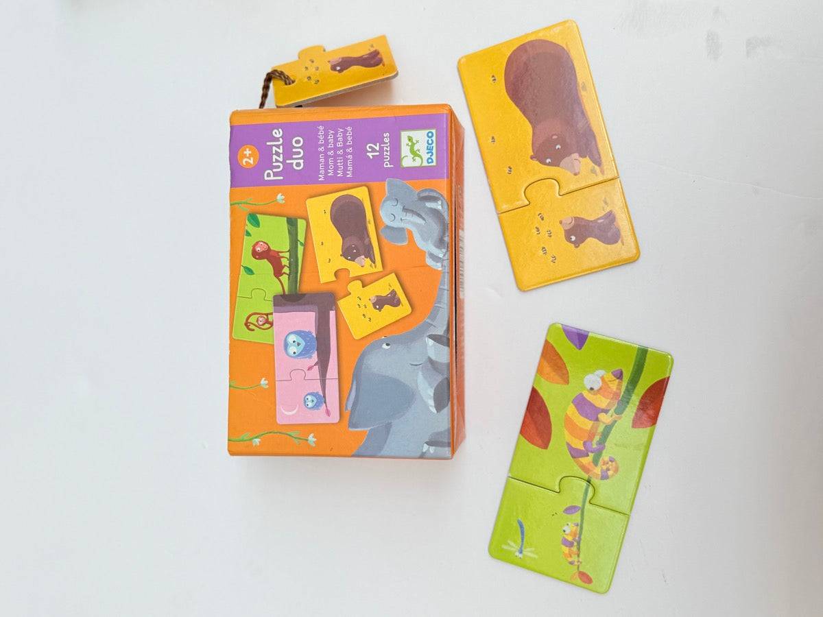 Djeco Puzzle Duo Mom & Baby 12 Puzzles