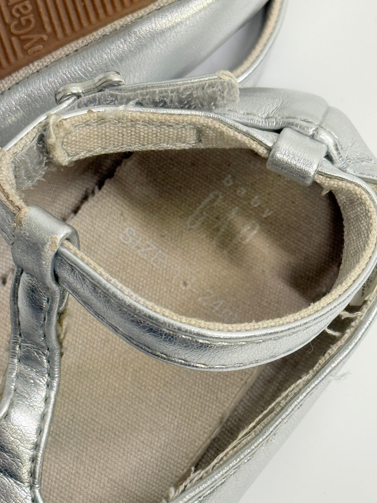Baby Gap Silver T-Strap Mary Jane Size 3