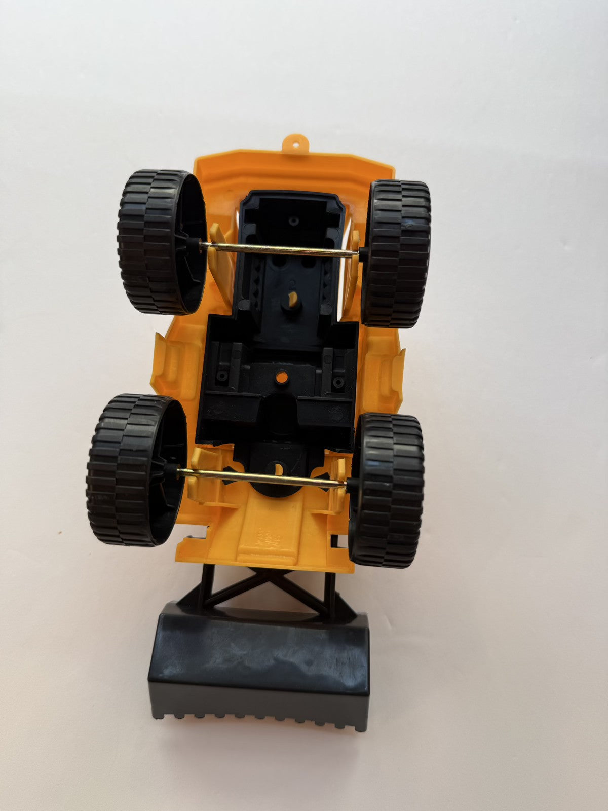 Yellow Plastic Toy Front Loader Bulldozer