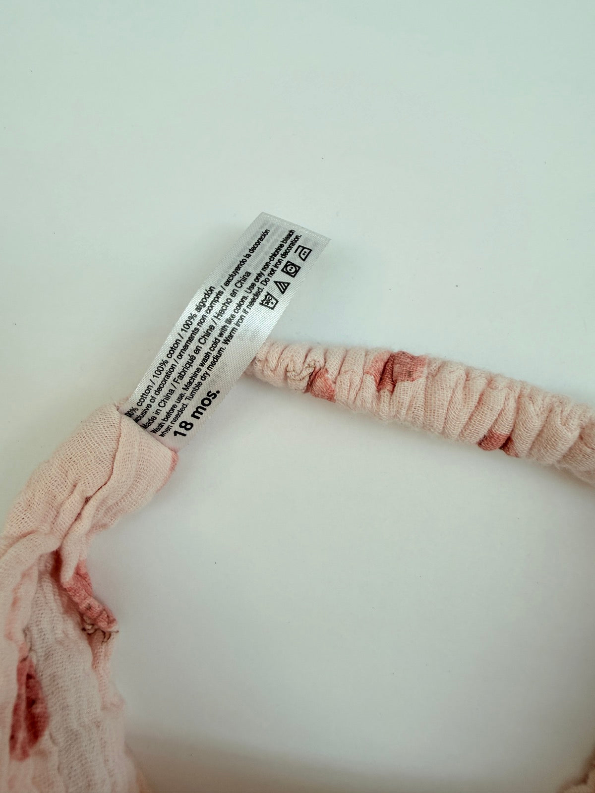 Floral Muslin Bow Headband 18 Months