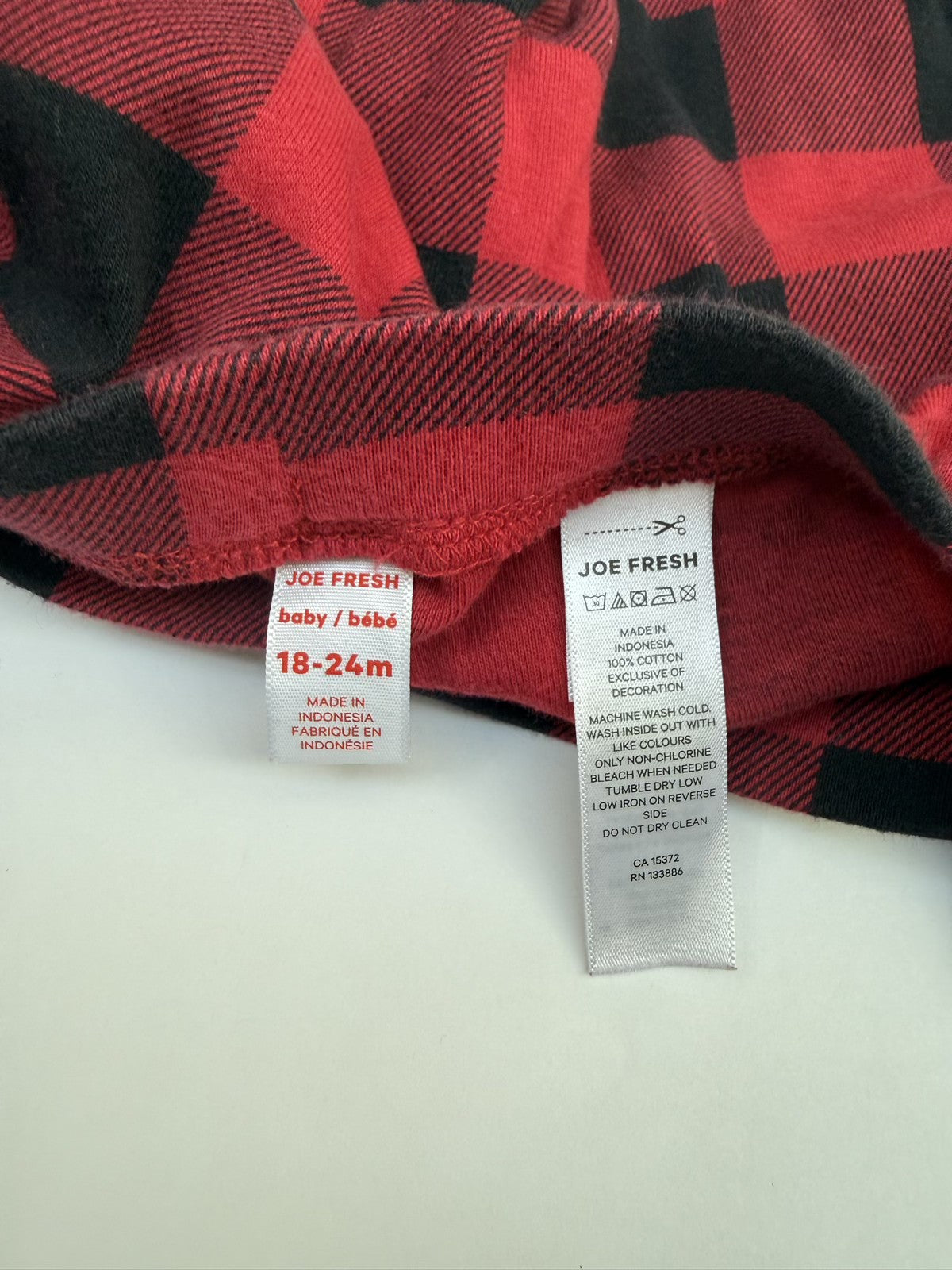 Joe Fresh Buffalo Plaid Joggers 18-24m