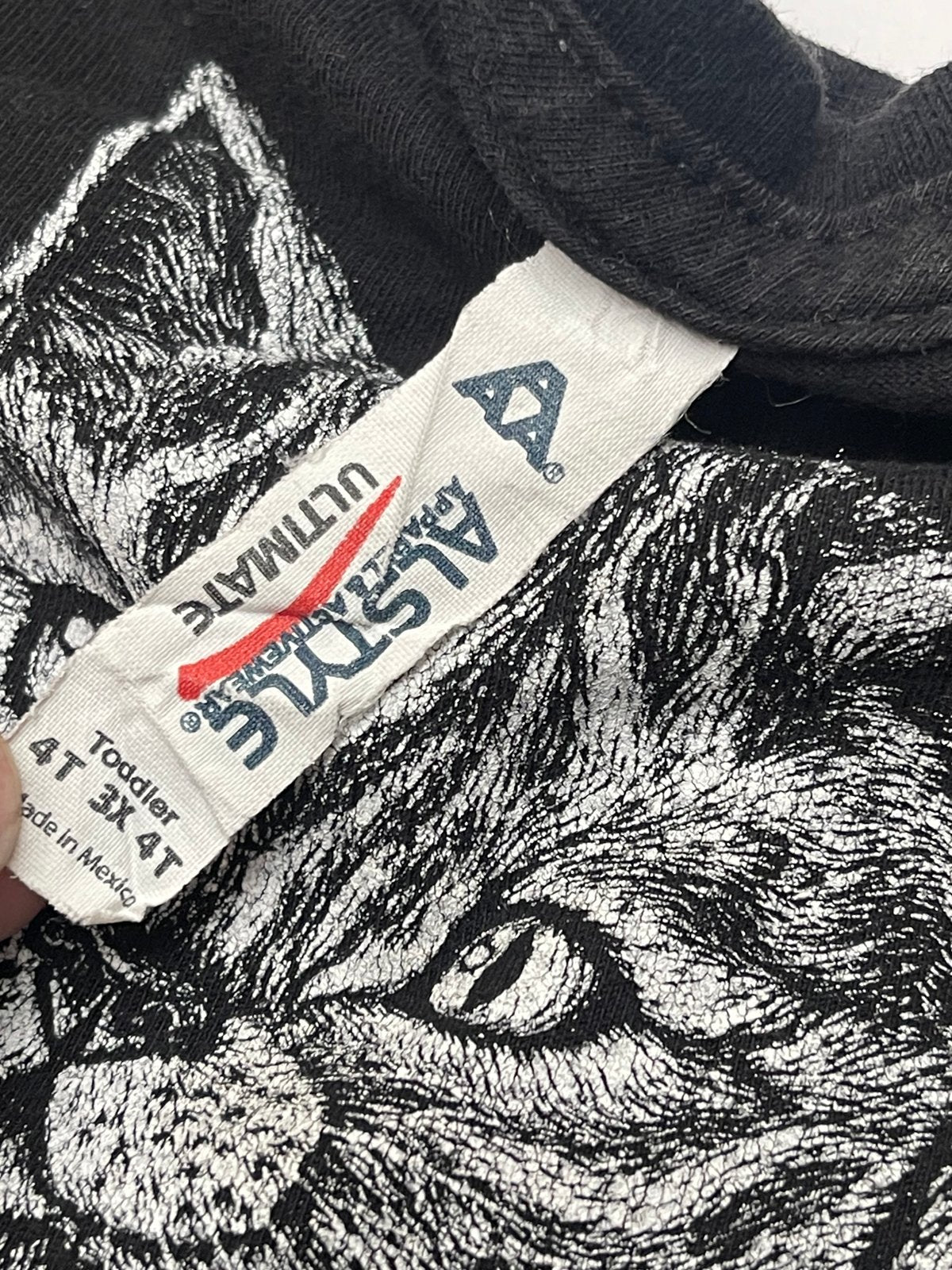 Alstyle Cat Graphic Black T-Shirt 4T