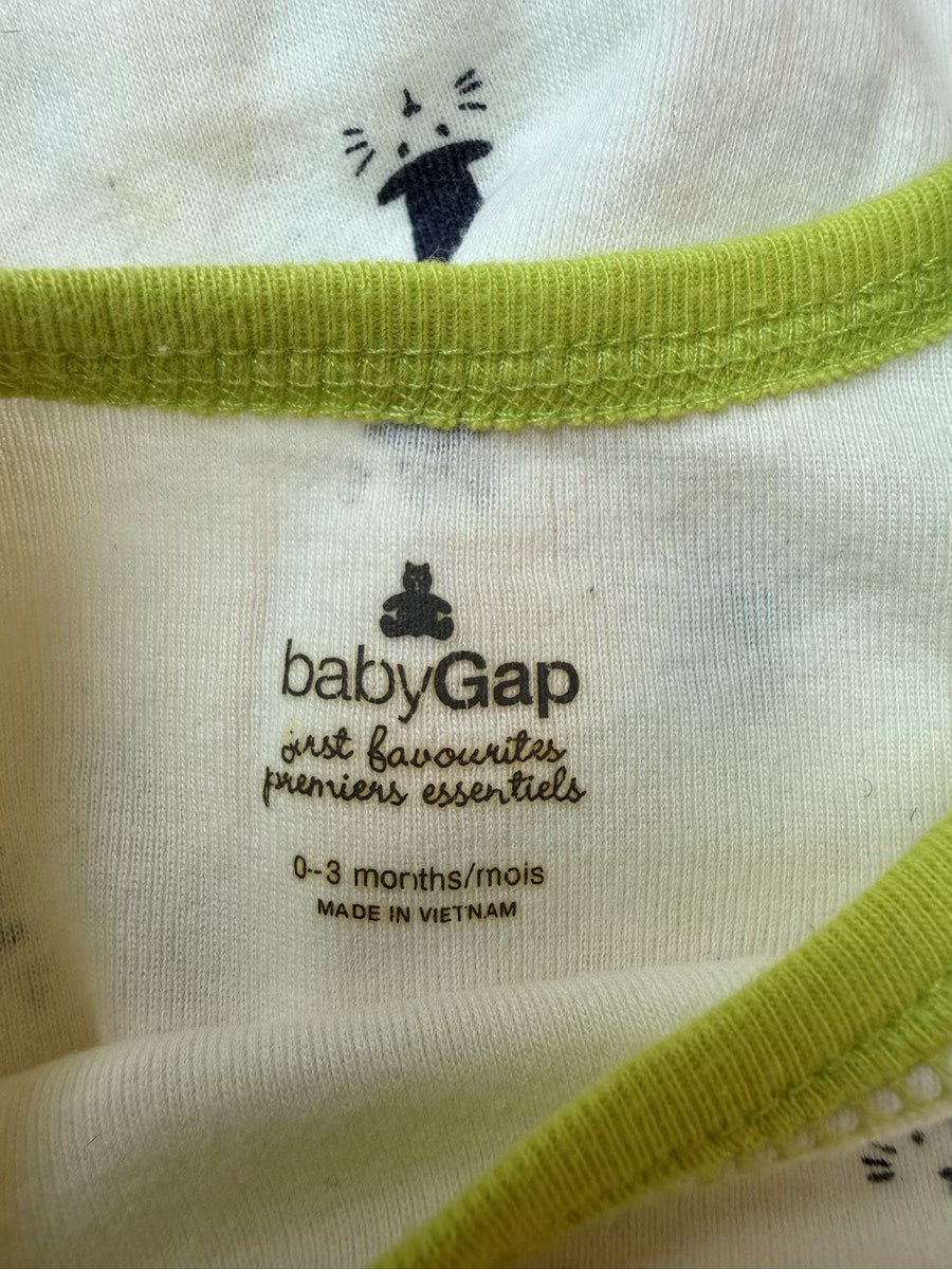 Baby Gap Top Hat Print Bodysuit 0-3m