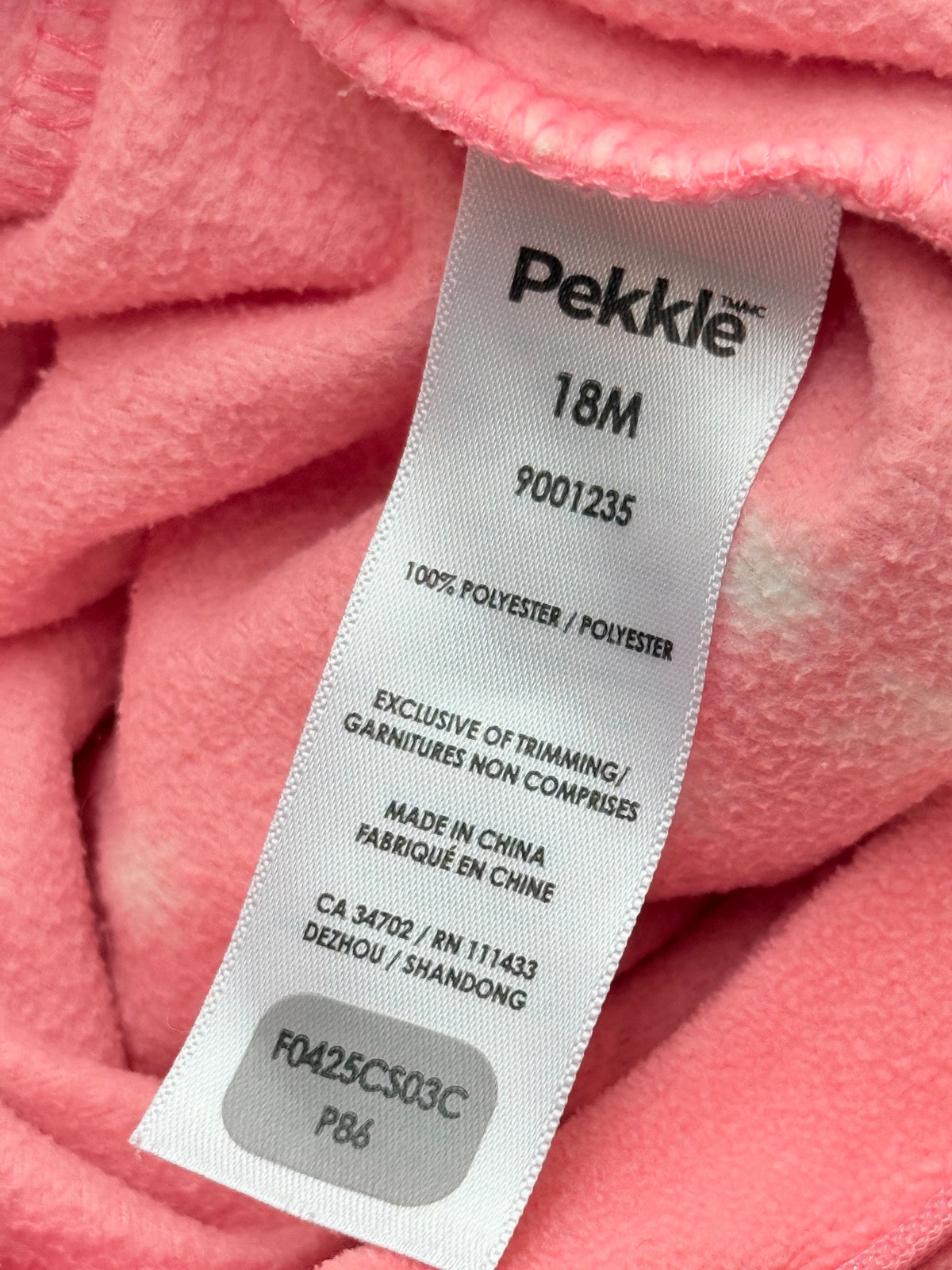 Pekkle Fleece Ice Skater Footed Sleeper 18M
