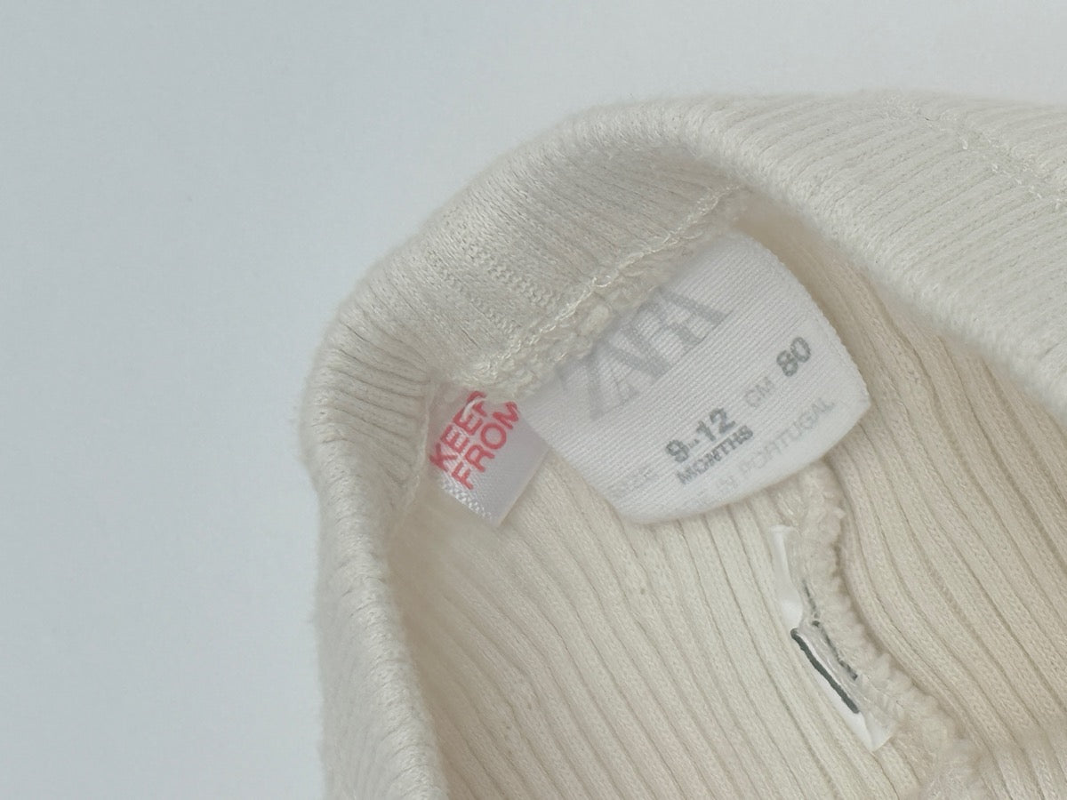 Zara Cream Knit Leggings 9-12M