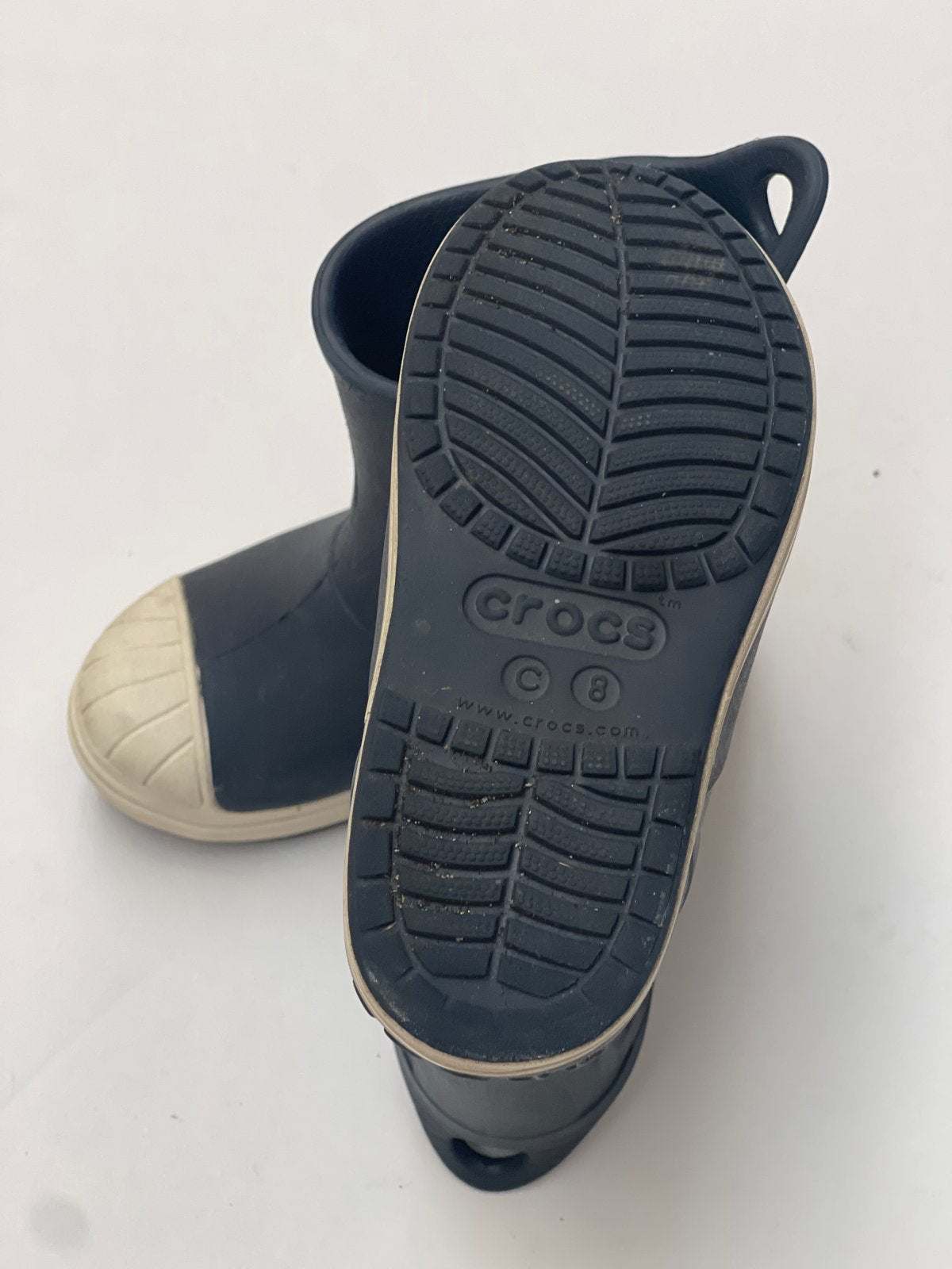 Crocs Bump It Navy Rain Boots Size C8 US8
