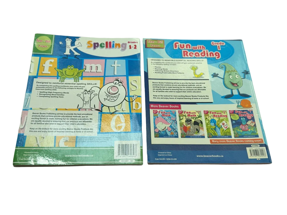 Beaver Books 2-Book Bundle Spelling Reading Grade 1-2