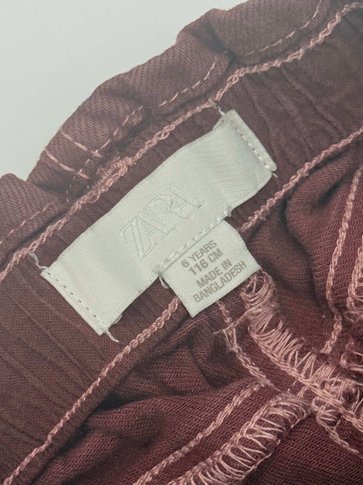 Zara Embroidered Floral Bow Pants 6Y