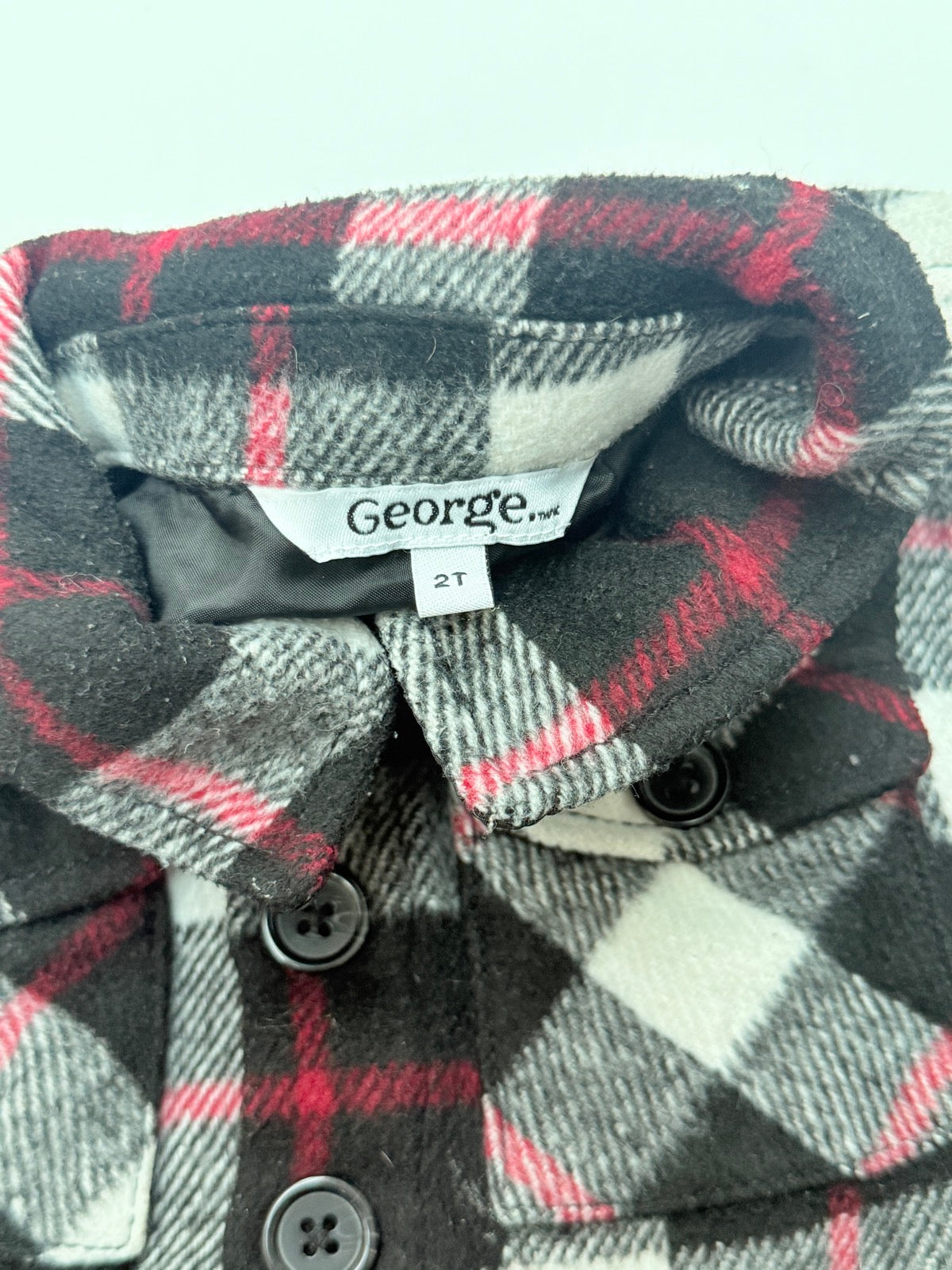 George Plaid Flannel Button-Up Shirt 2T
