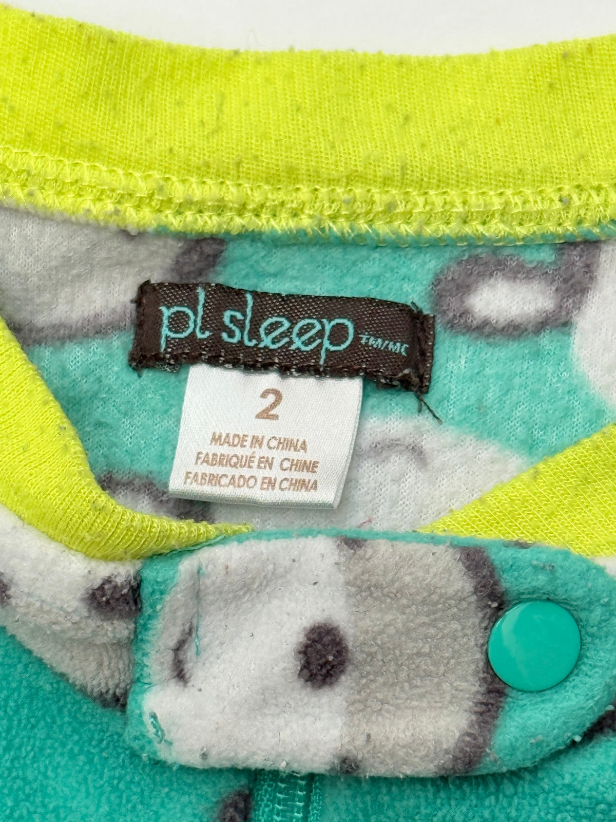 PL Sleep Monkey Fleece Footed Sleeper 2T