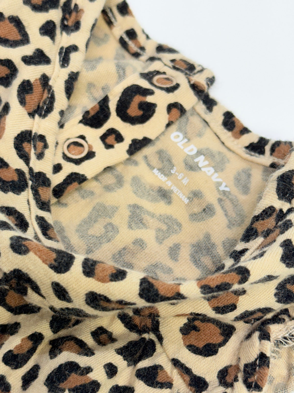 Old Navy Leopard Print Bubble Romper 3-6M