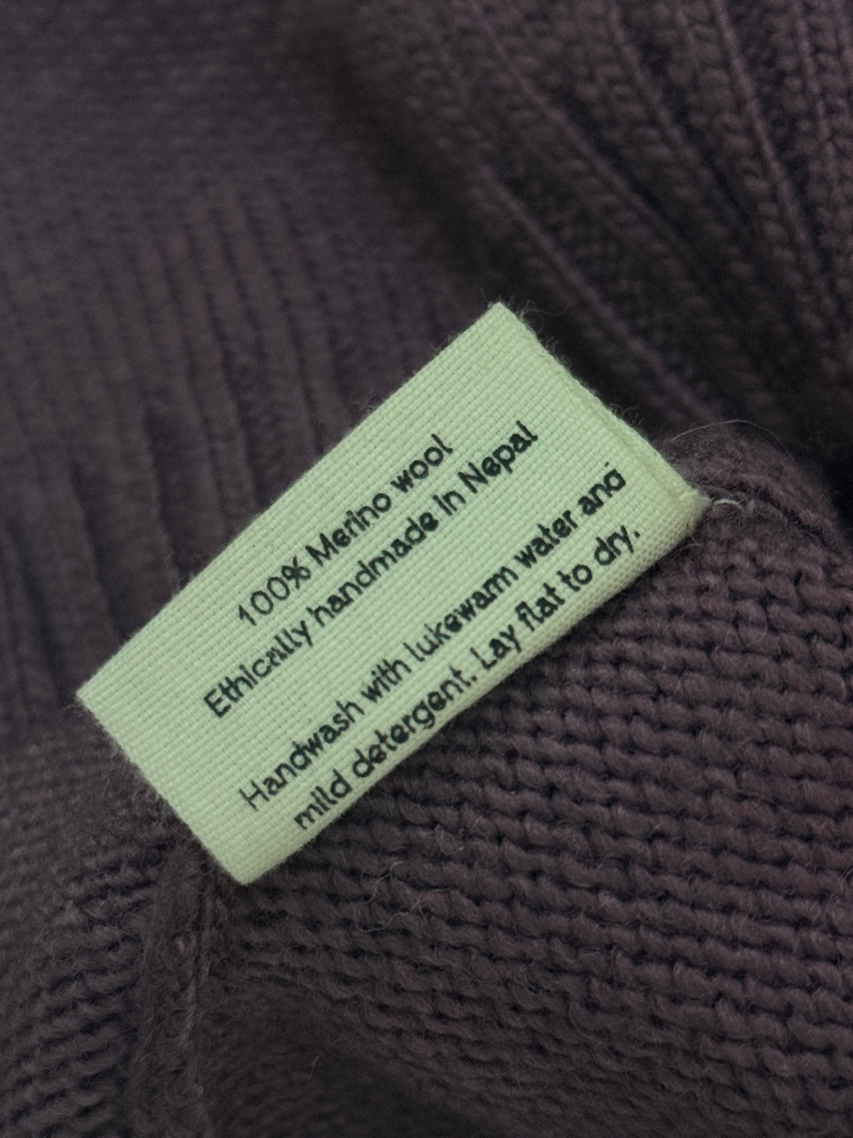 Nooks Design Purple Merino Cardigan 2/3Y