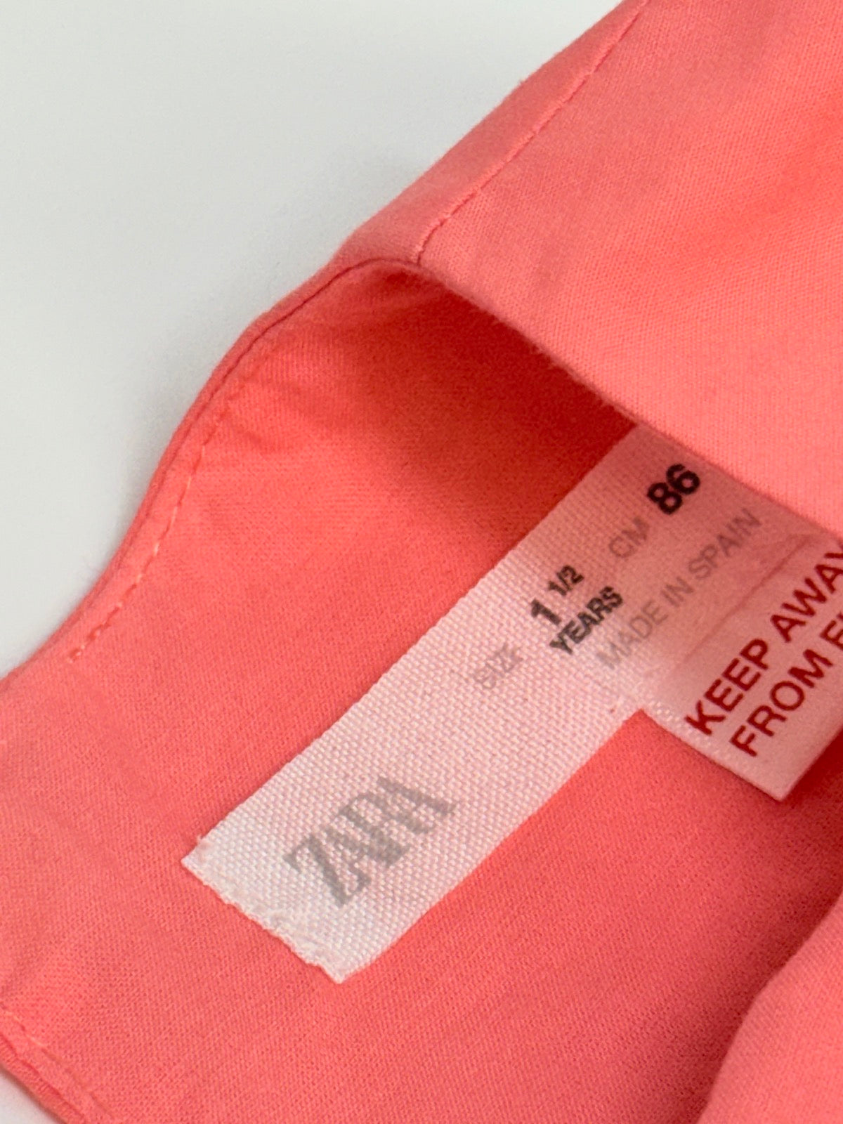 Zara Coral Bubble Dress 18m