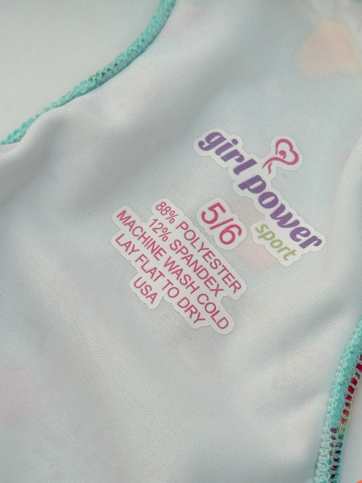 Girl Power Sport Rainbow Romper Size 5 6
