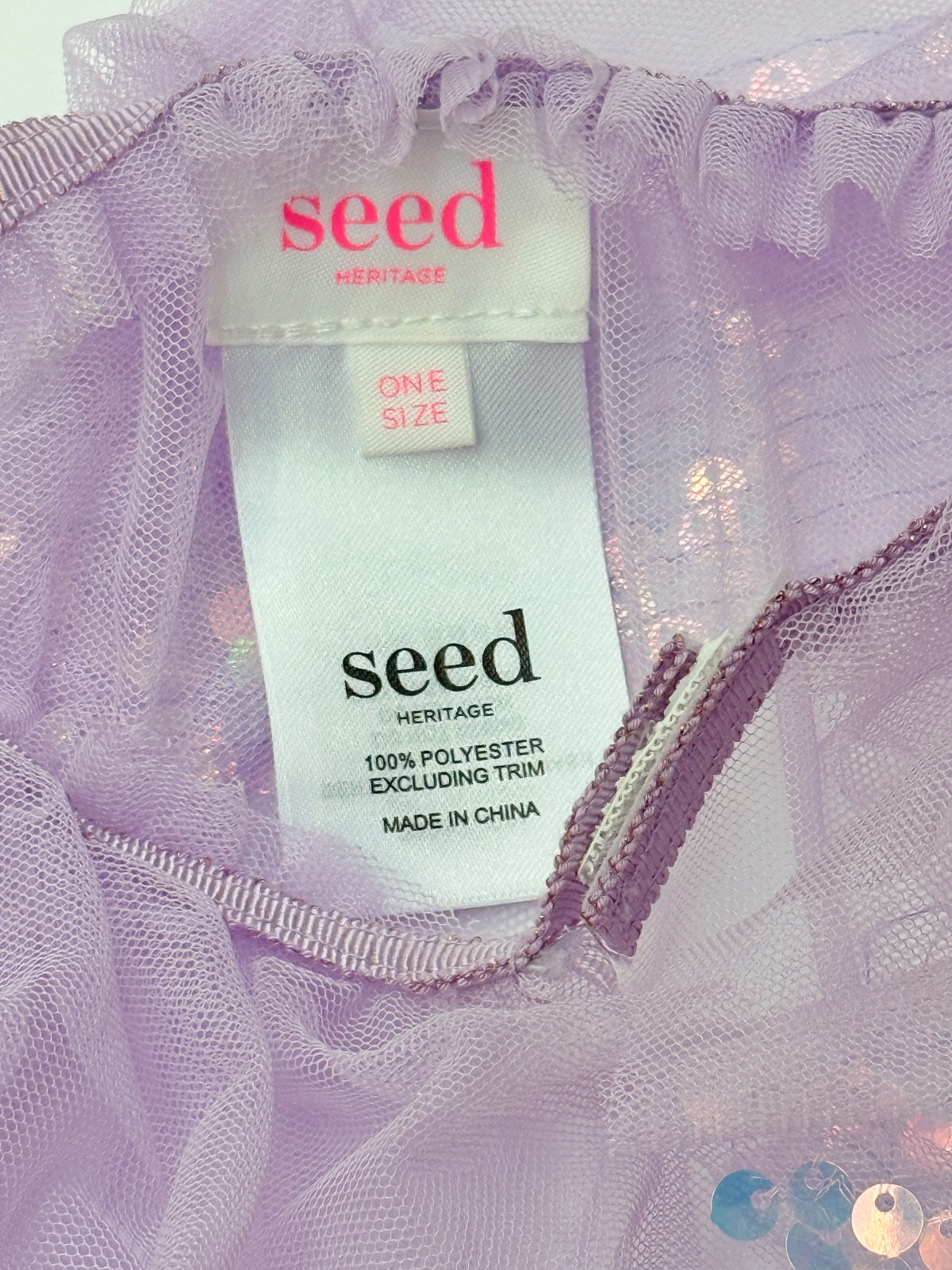 Seed Heritage Lilac Sequin Tulle Skirt One Size