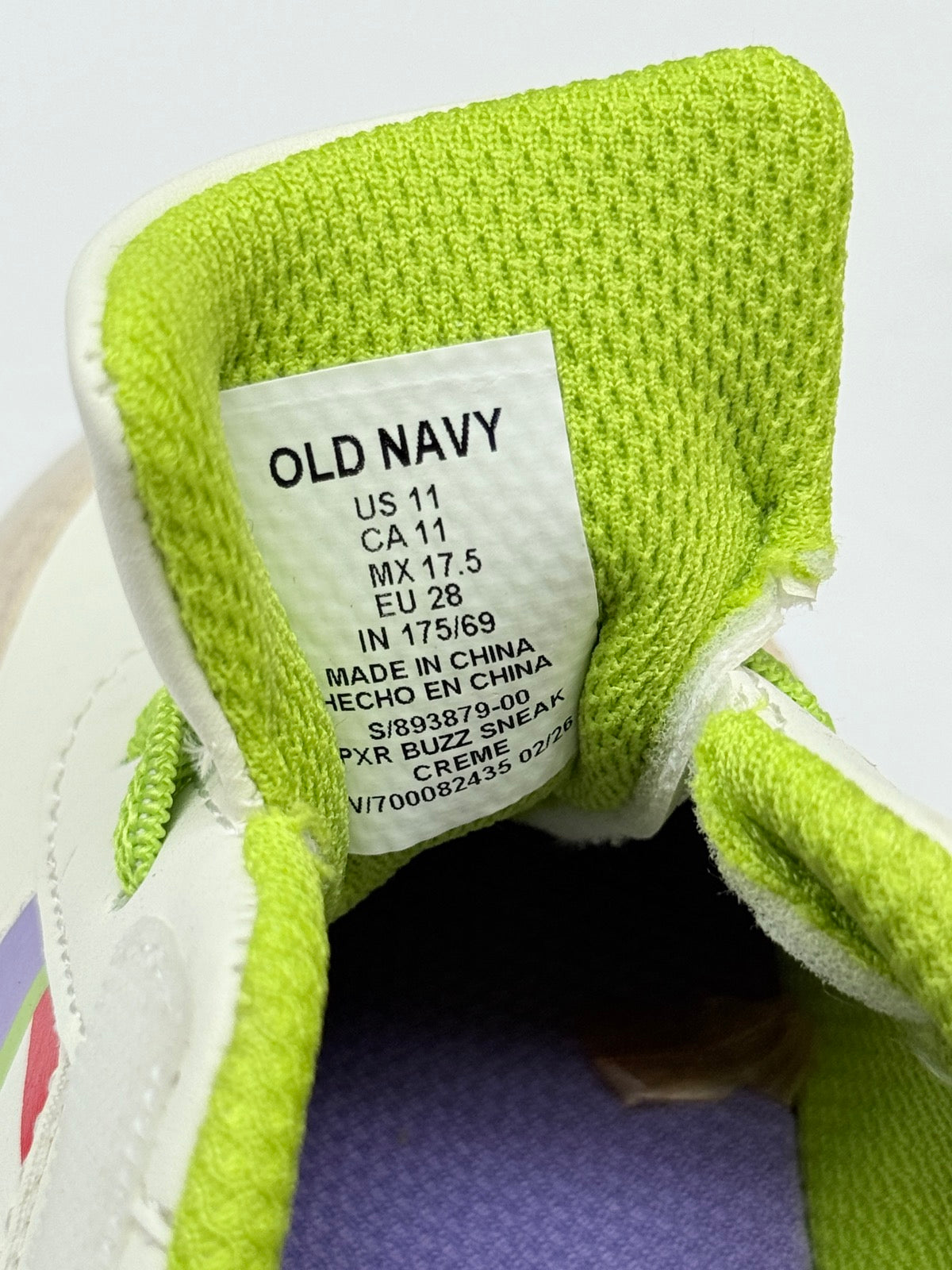 New - Old Navy x Pixar Buzz Sneaker Kids Size 11