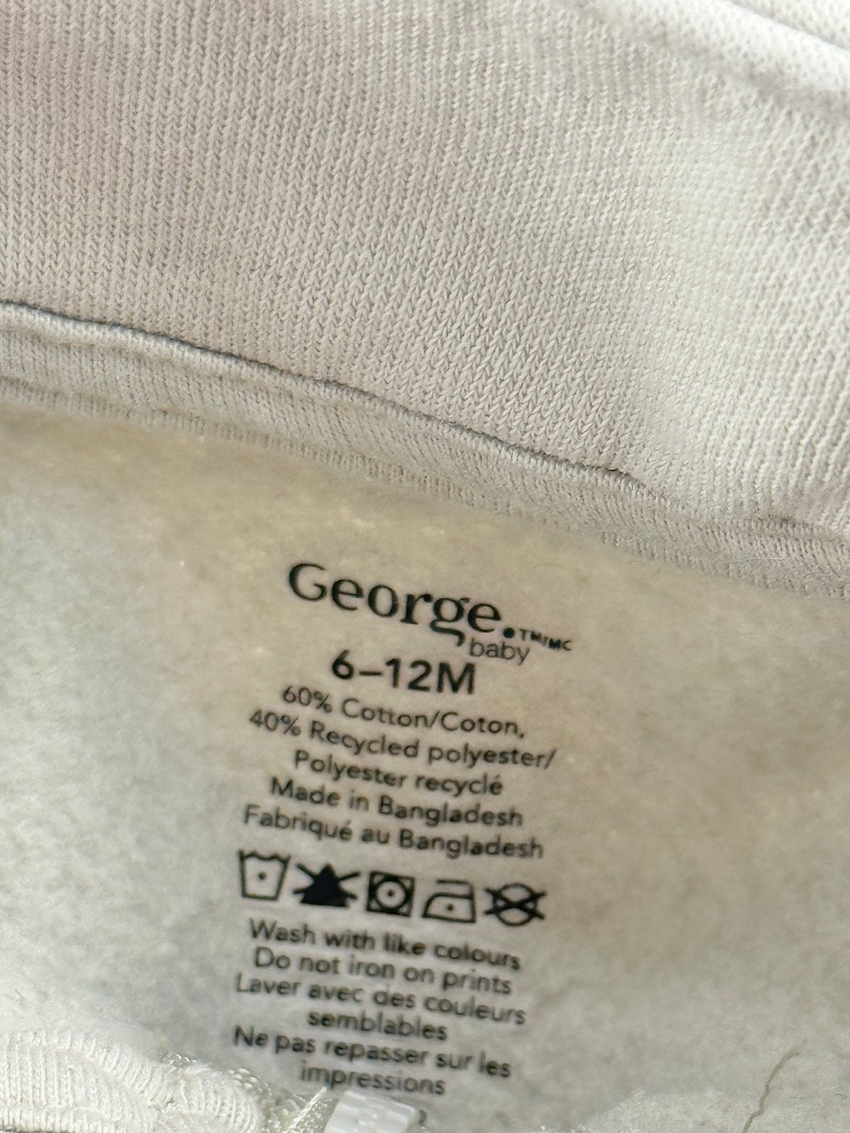 George Baby Gray Yellow Quarter-Zip Set 12M