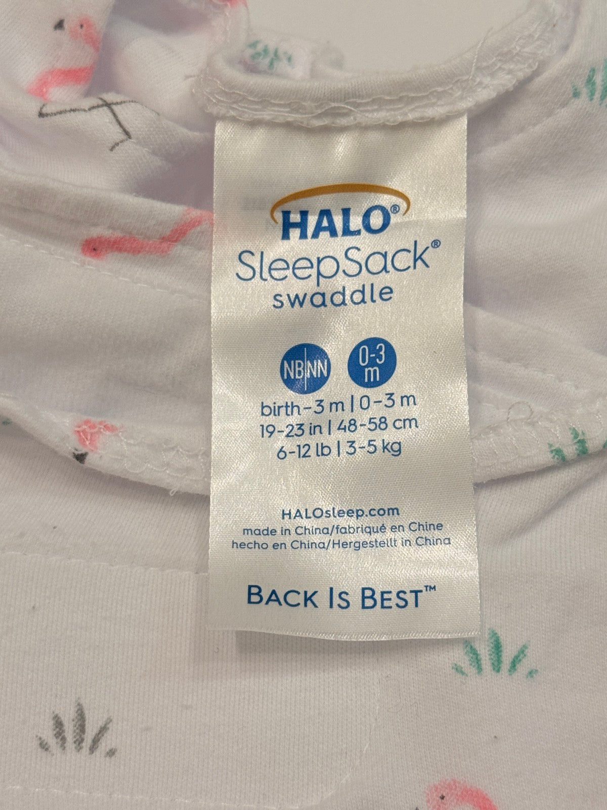 Halo SleepSack Flamingo Print 0-3M