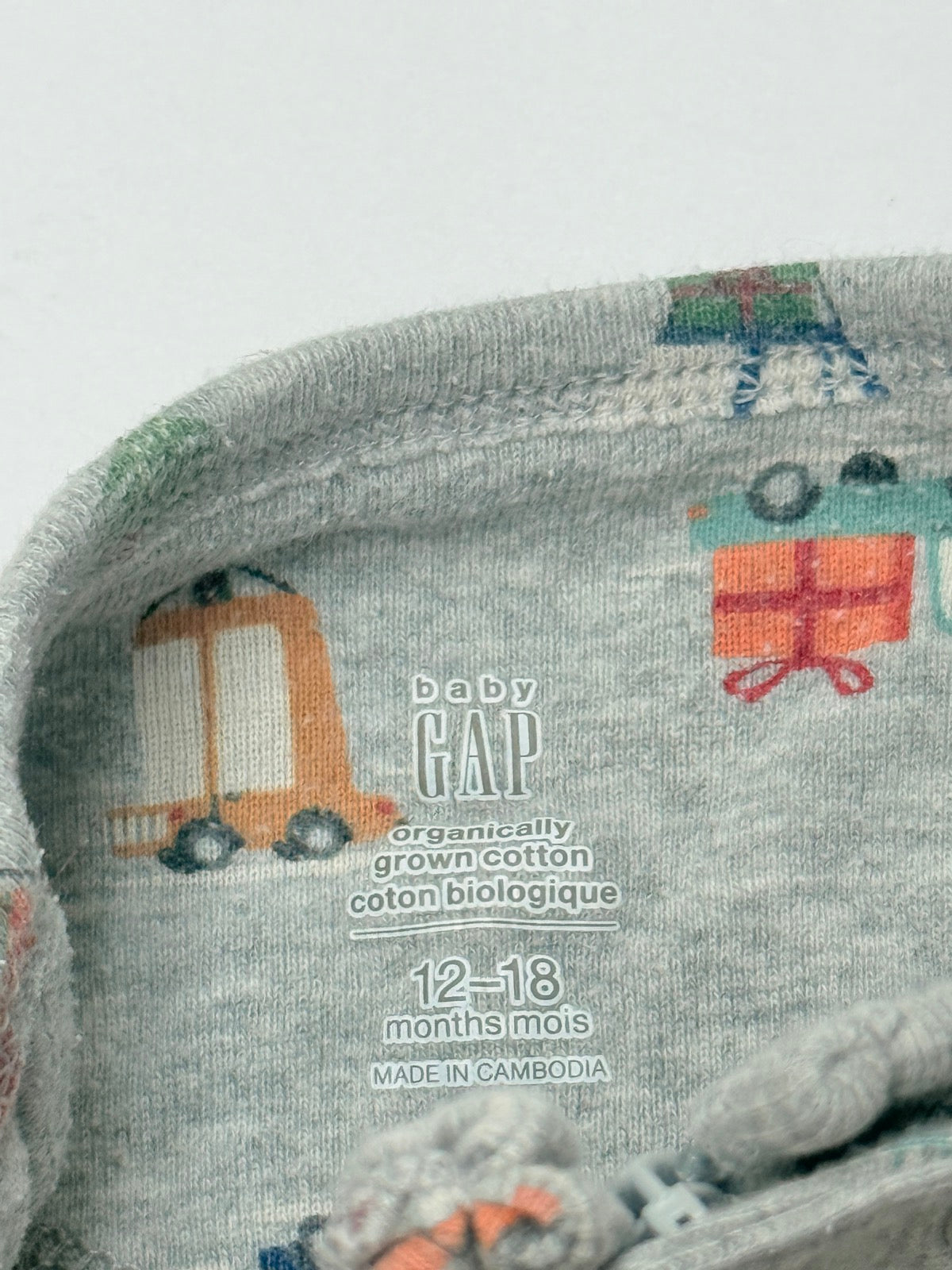 Baby Gap Truck Print Footed Sleeper 12-18M