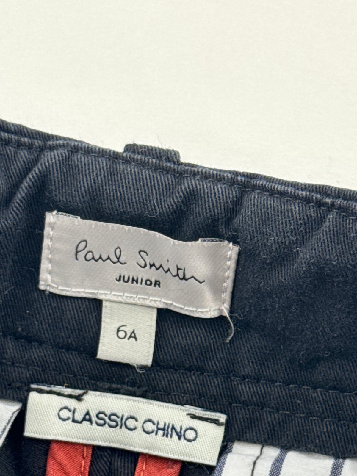Paul Smith Junior Navy Chino Pants Size 6