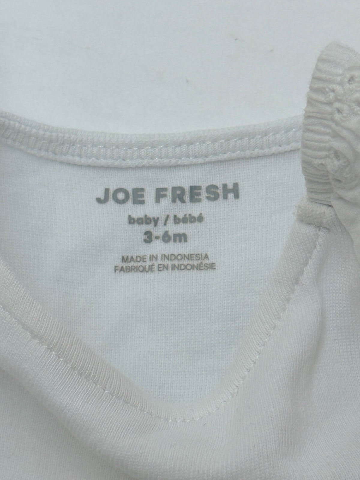 Joe Fresh White Eyelet Lace Bodysuit 3-6M