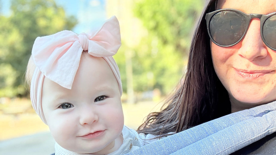 Kat with her baby out and about