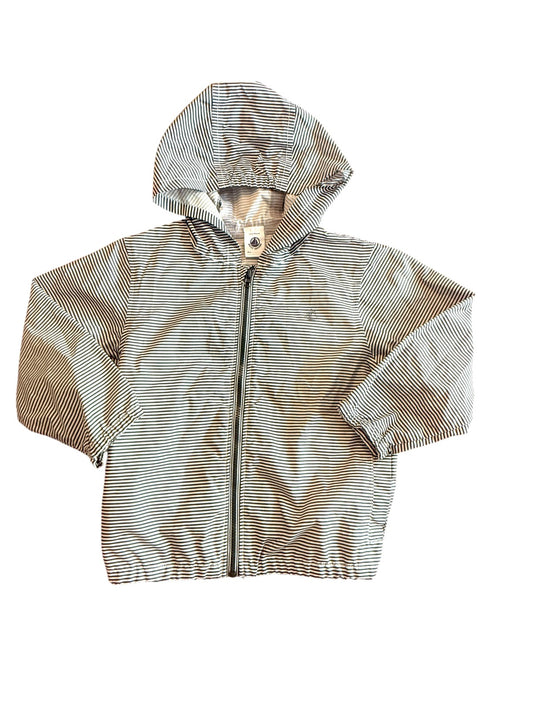 Petit Bateau Striped Hooded Windbreaker 24m