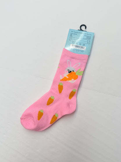NWT - Occasions Easter Bunny Crew Socks Shoe Size 8-12