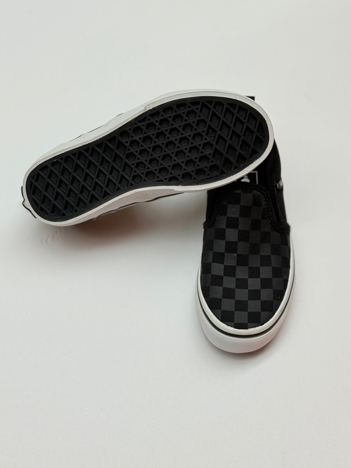 Vans Asher Slip-On Checkerboard Sneaker Youth 13