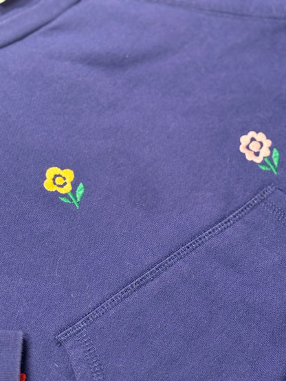 Mini Boden Floral Embroidered Sweatshirt Size 9-10