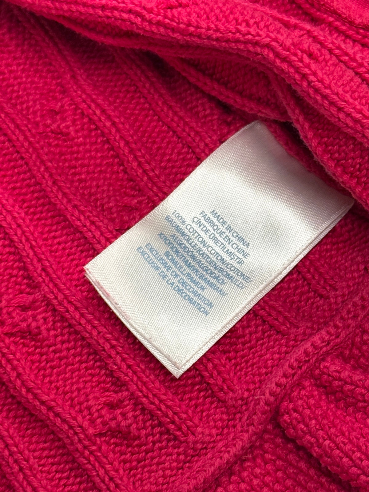 Ralph Lauren Pink Cable Knit Cardigan 9M