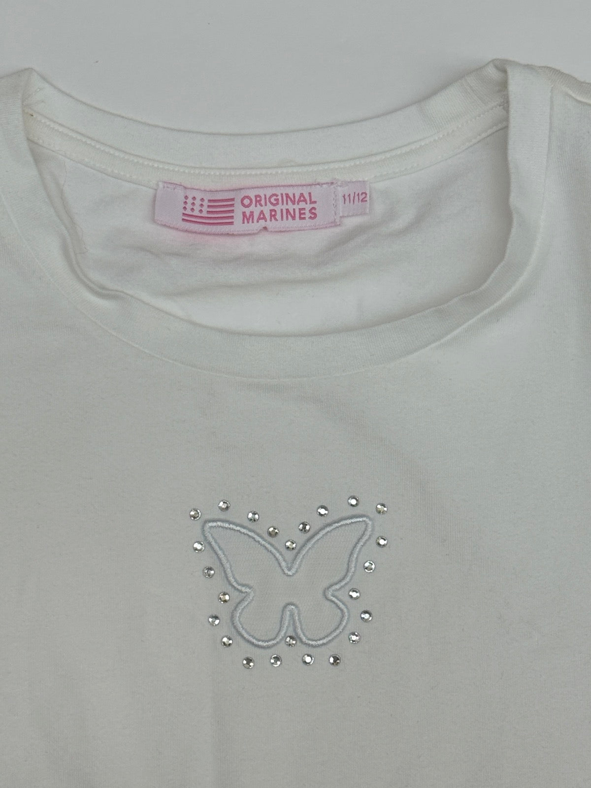 Original Marines White Butterfly T-Shirt Size 11/12