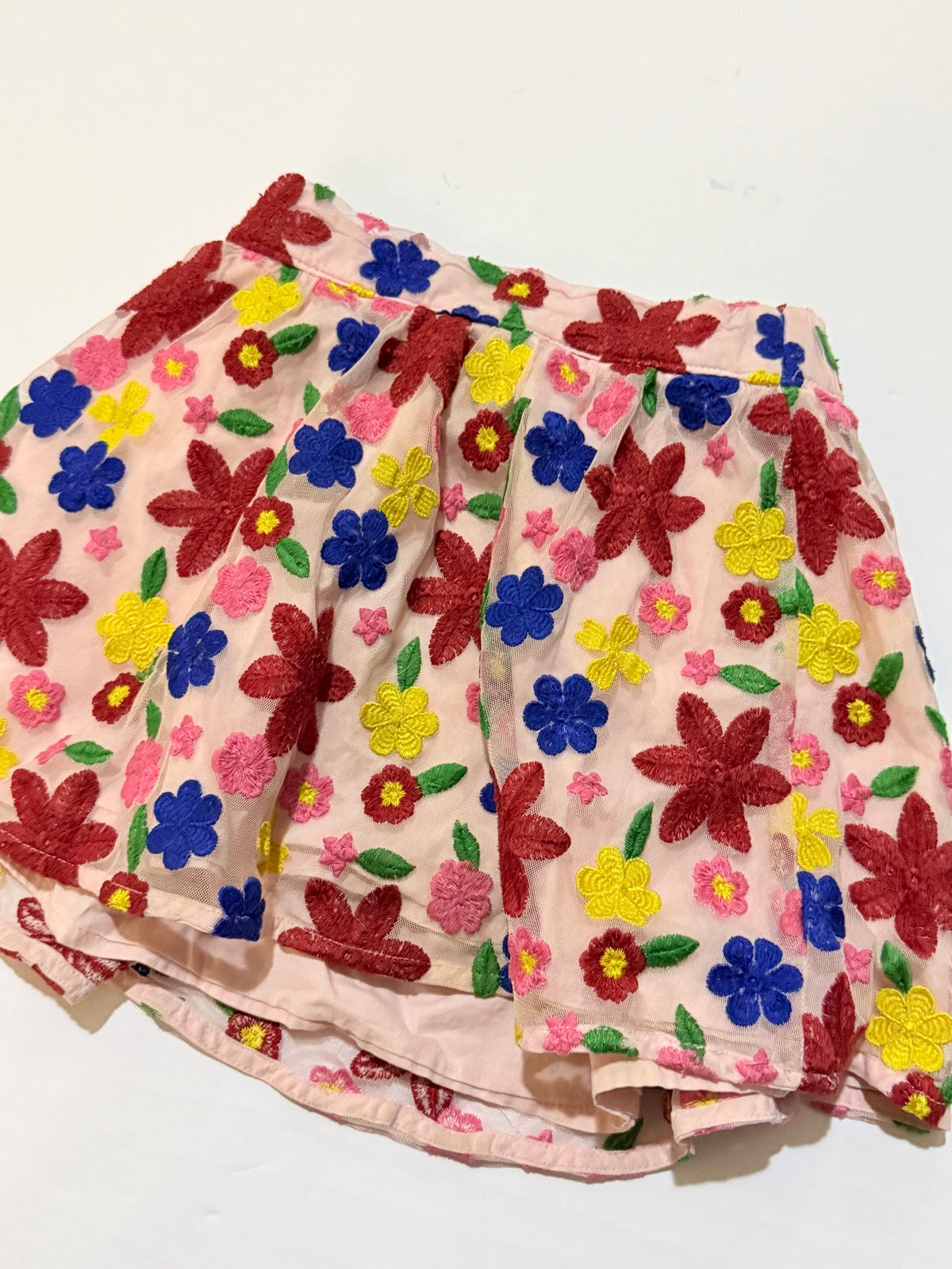 Janie and Jack Floral Embroidered Skirt Size 5Y