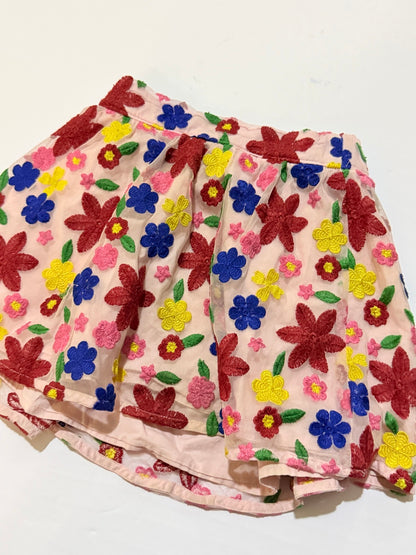 Janie and Jack Floral Embroidered Skirt Size 5Y