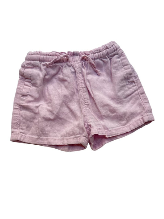 Old Navy Pink Linen Shorts 12-18M