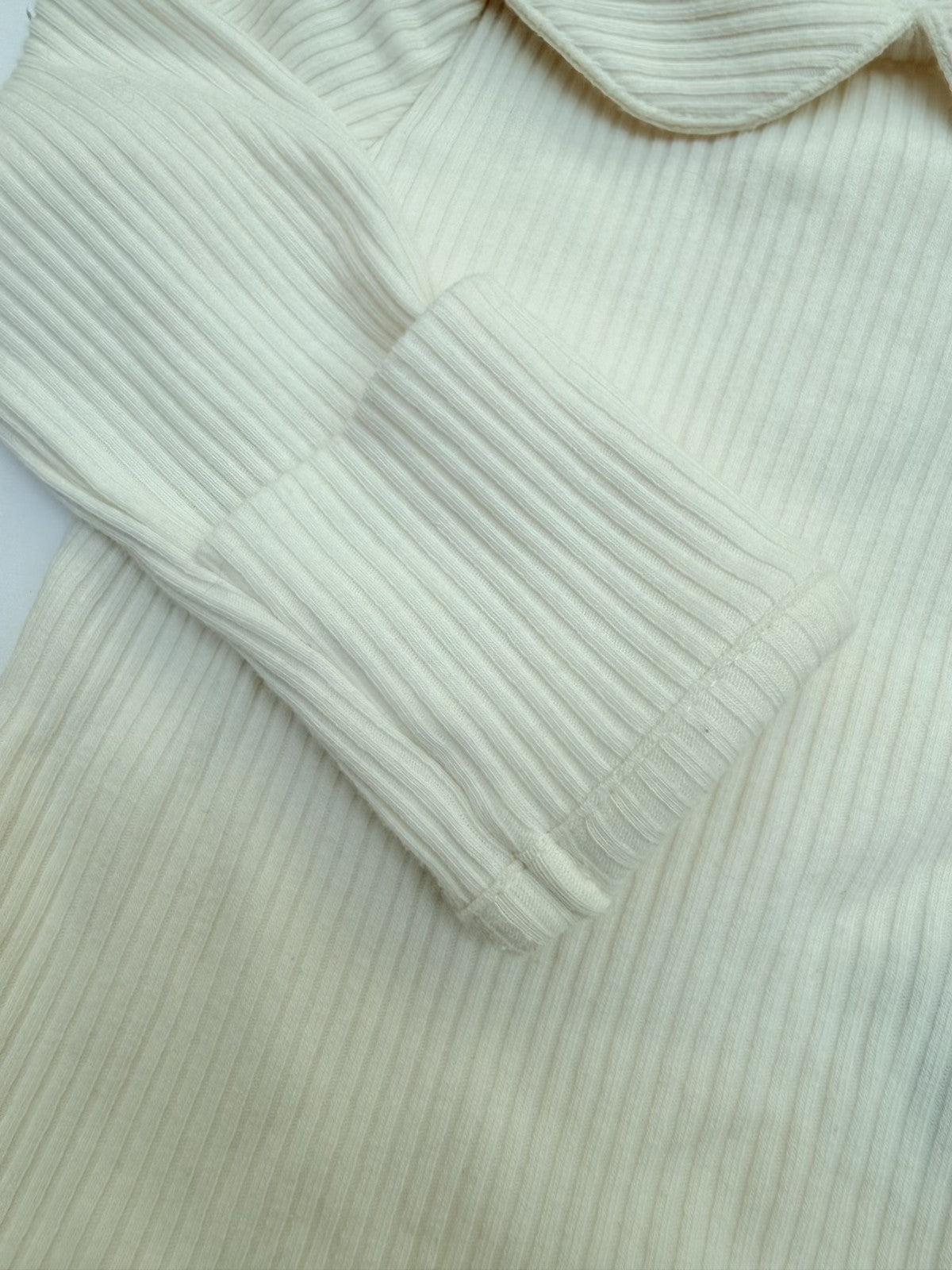 Baby Gap Ribbed Long Sleeve Collared Bodysuit 0-3M