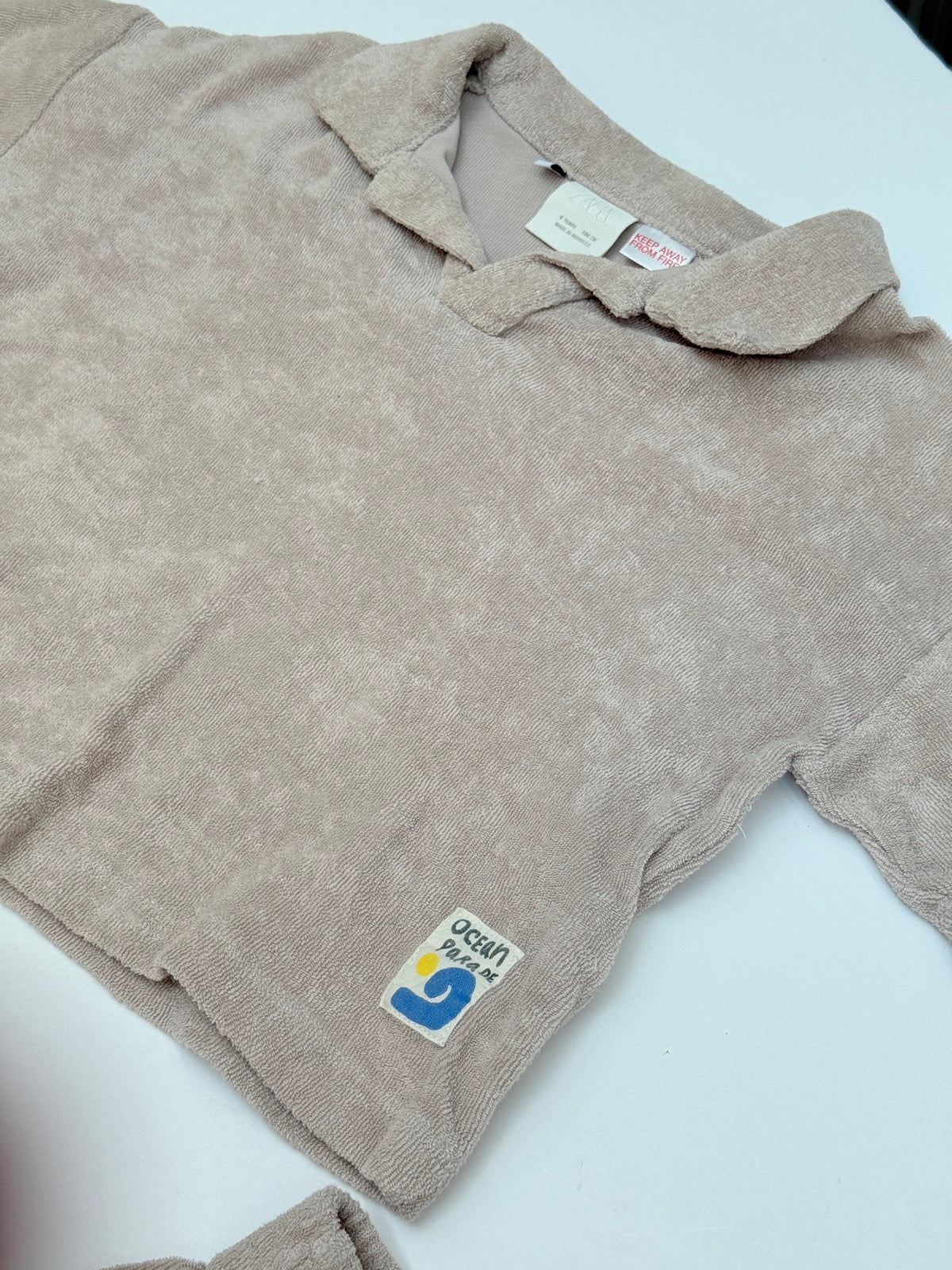 Zara Terry Cloth Polo Set 4 Years