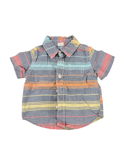 Old Navy Striped Button-Up Shirt 0-3M